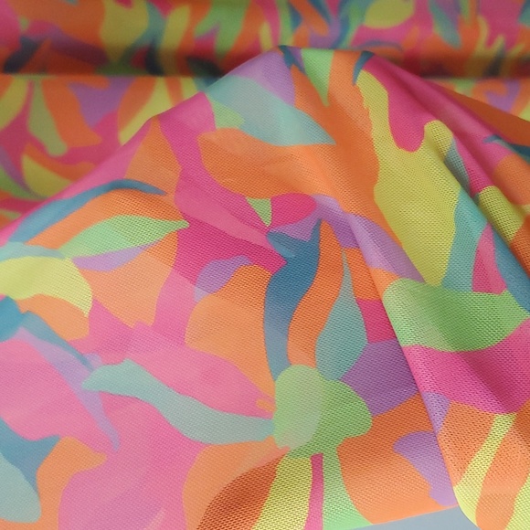 NWT SHOW ME YOUR MUMU SANTOS COVER UP VIBRANT SHEER MAXI DRESS IN NEON TROPICS - Picture 15 of 15